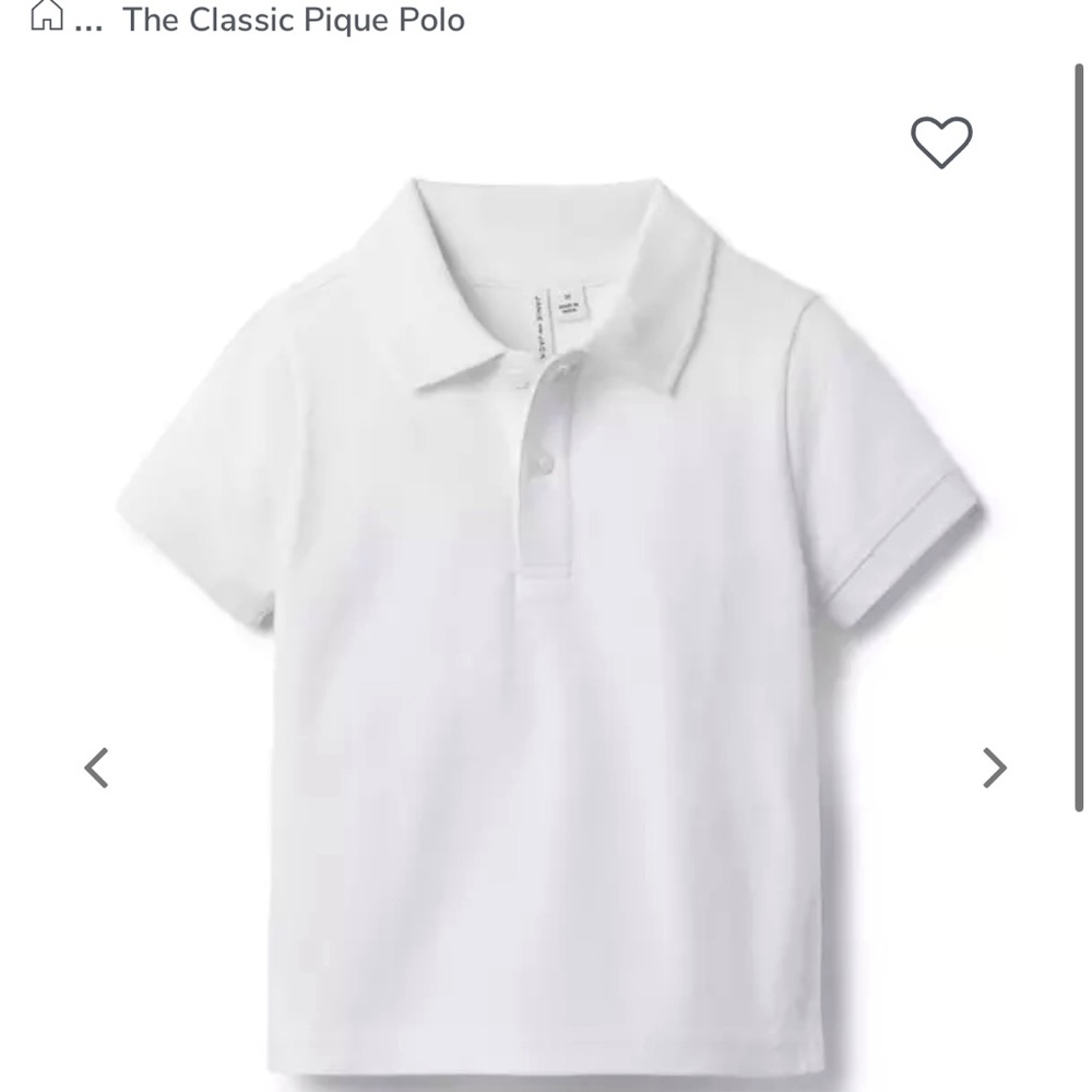 JANIE & JACK unisex classic polo pique